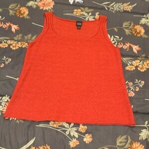 Eileen Fisher Salmon Orange Tank Top sz M